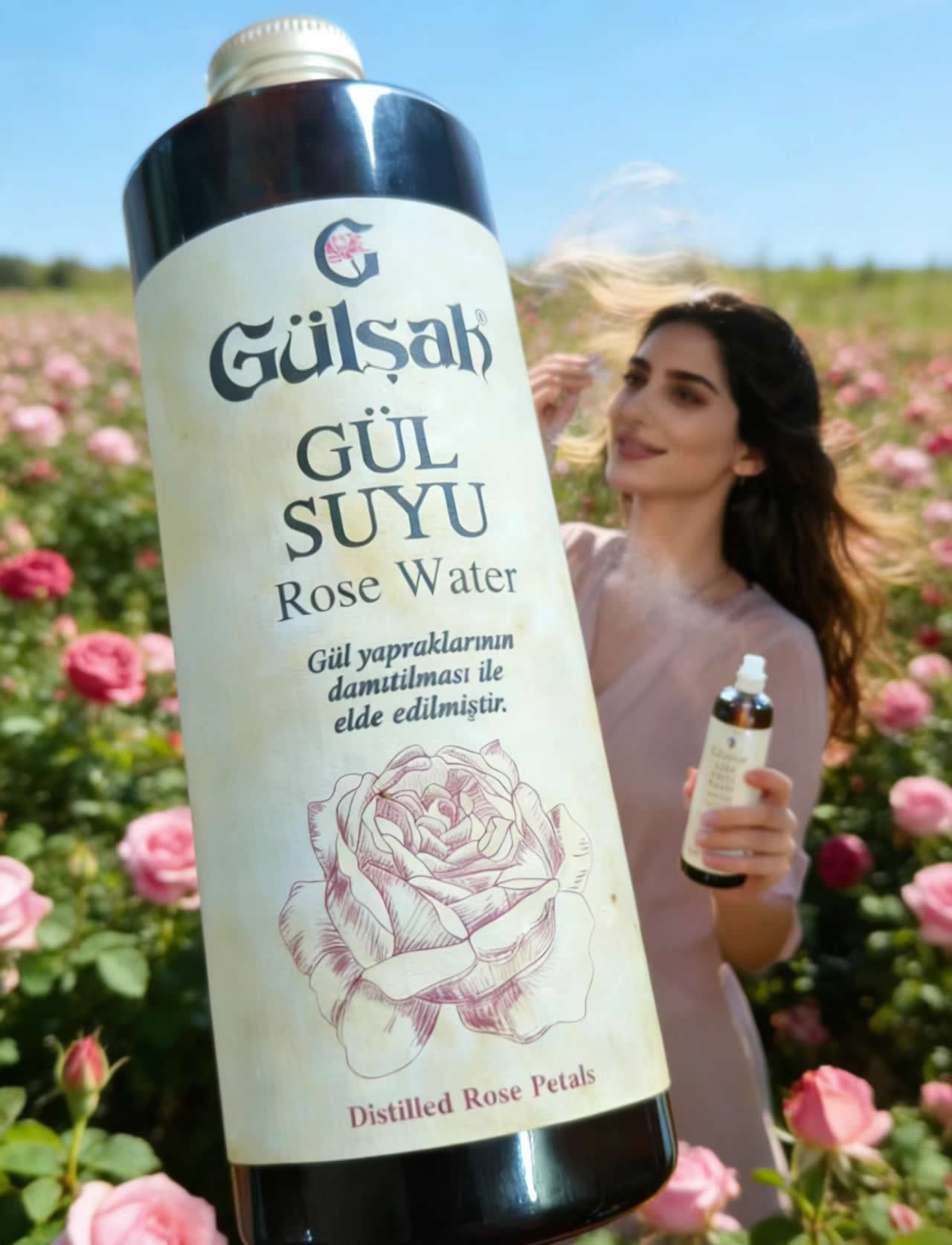 Türk gül suyu ön görünüm